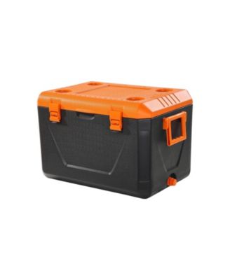 Portable Cooler, 63 Hard Cooler with Handles, Cup Holder and PE PP Insulated Body