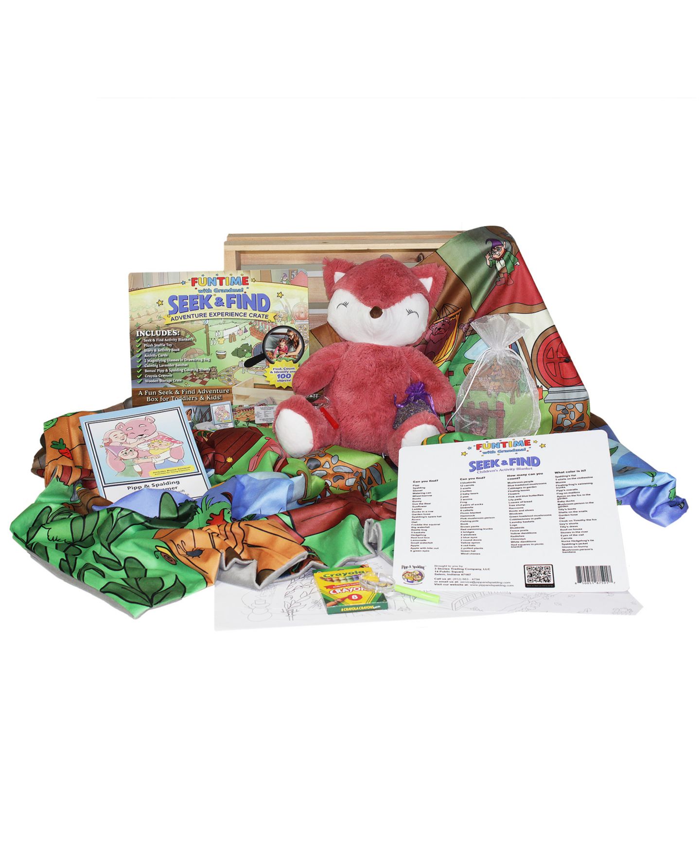 Детские игрушки Pipp & Spalding Funtime with Grandma Toddler Springtime in The Woodlands Seek-and-Find Adventure Experience, 18-Piece Crate Set, цвет: Разноцветный — фото 12