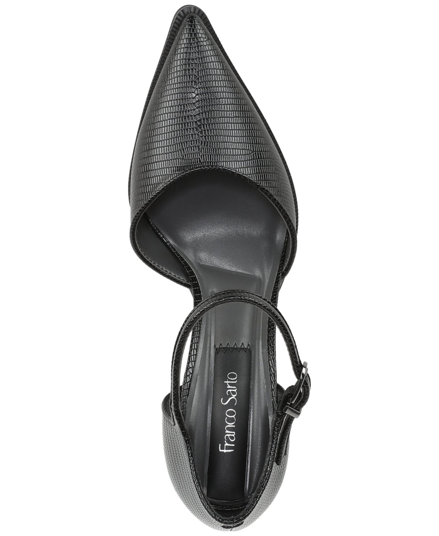 Женские туфли Franco Sarto Alexa Pointed Toe Pumps, цвет: Чёрный змеиный с принтом искусственная кожа — фото 4