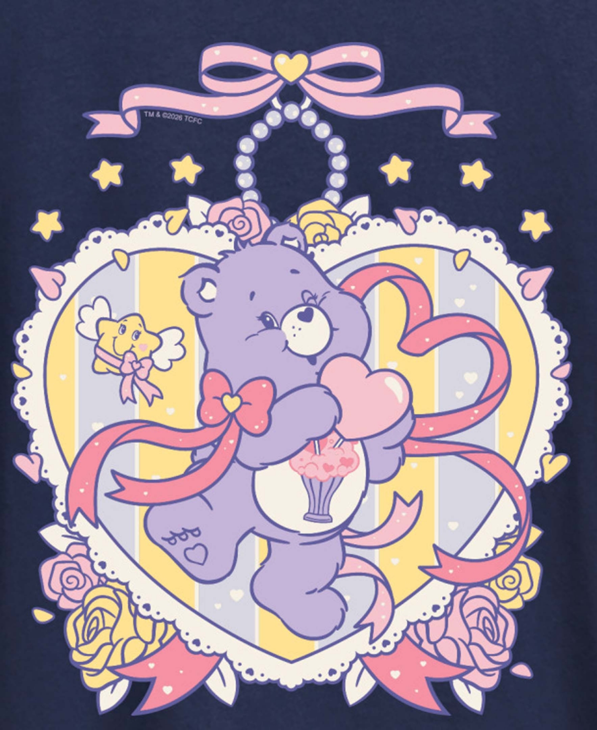 Hybrid Apparel Plus Care Bears Coquette Necklace Graphic T-Shirt