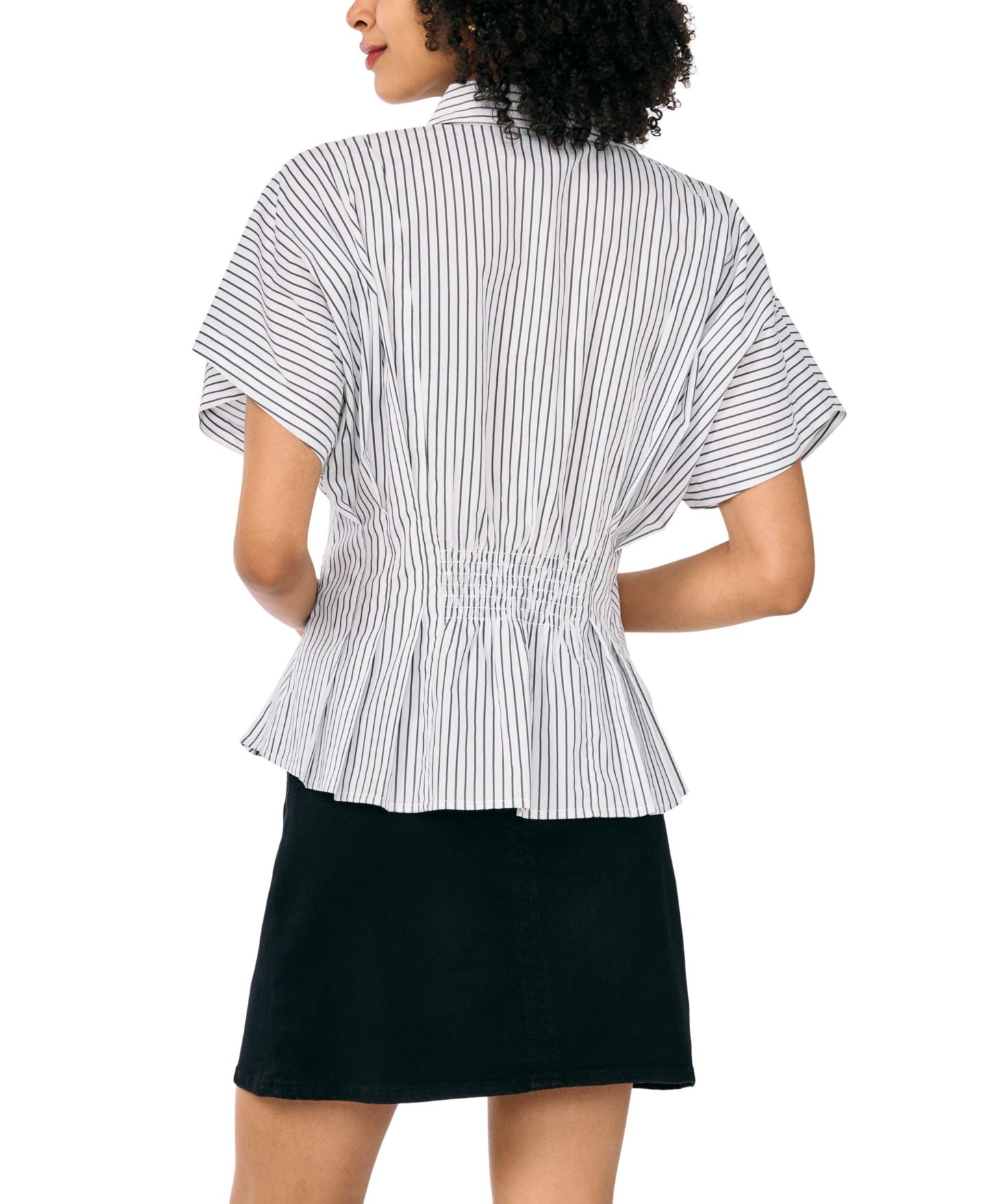 Женская блузка Vince Camuto Pleat Waist Dolman-Sleeve Blouse, цвет: Слоновая кость — фото 4
