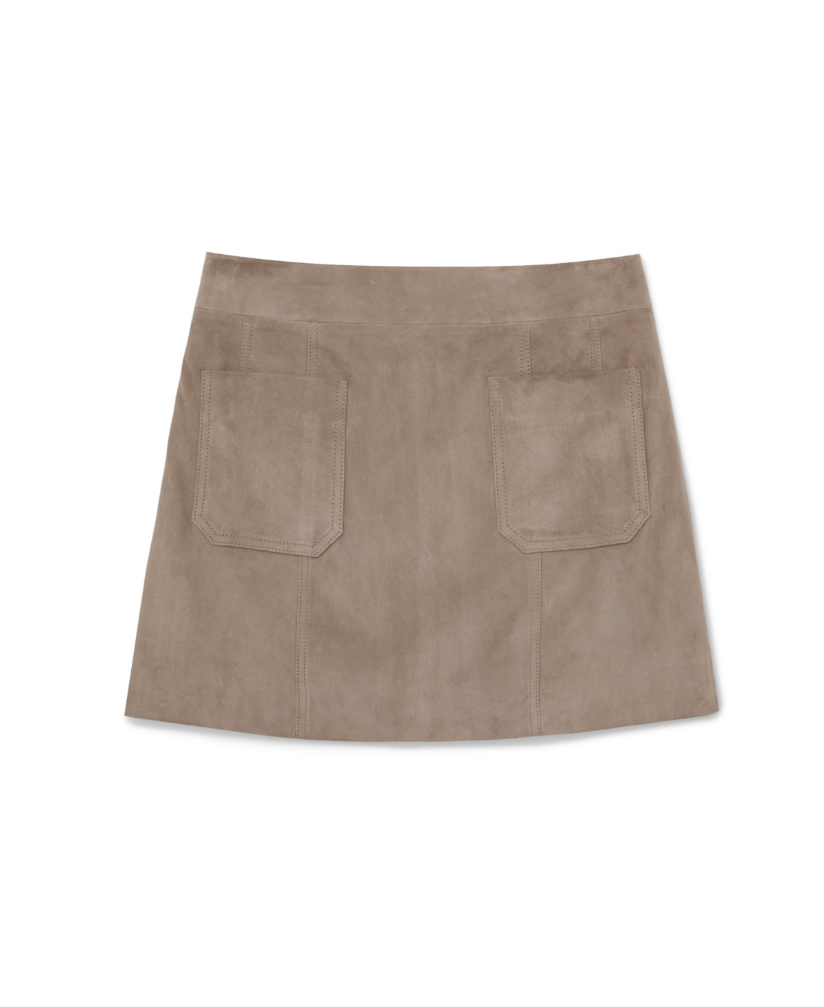 Reiss Women's Suede Patch-Pocket Mini Skirt
