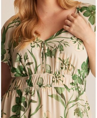 green floral dress macys Women's Green Floral Dresses