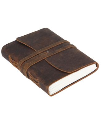 Leather Journal Vintage Notebook Unlined Blank Paper Travel Diary Sketchbook