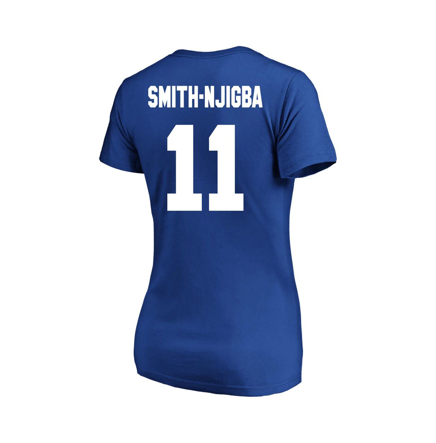 Женская футболка Fanatics Jaxon Smith-Njigba Royal Seattle Seahawks Plus Size Name & Number V-Neck — фото 3