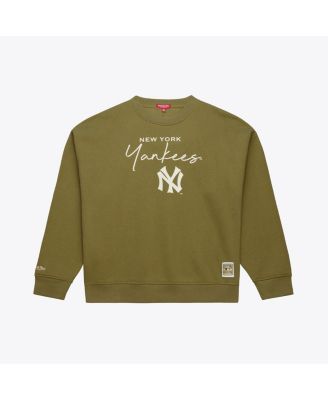 Mitchell Ness Women's Olive New York Yankees Cooperstown Collection Fleece Sweatshirt