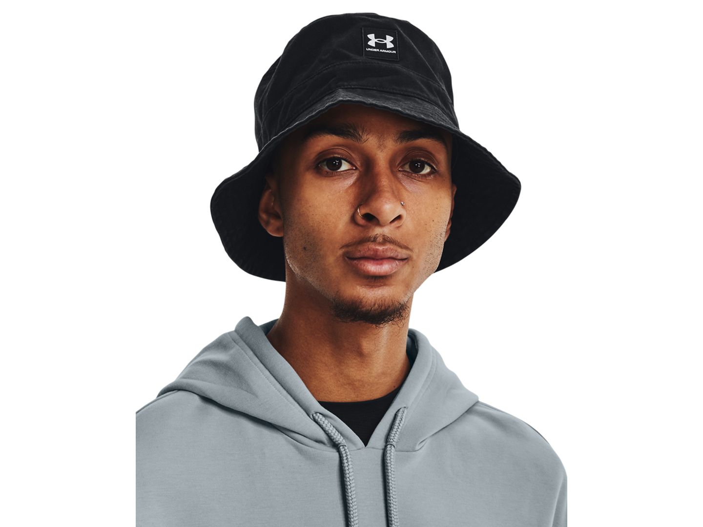 Мужская панама Under Armour Essential Bucket Hat, цвет: Чёрный / Белый — фото 1