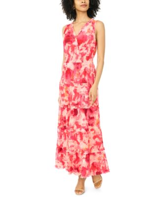 Women's Sleeveless Surplice Neck Maxi Dress