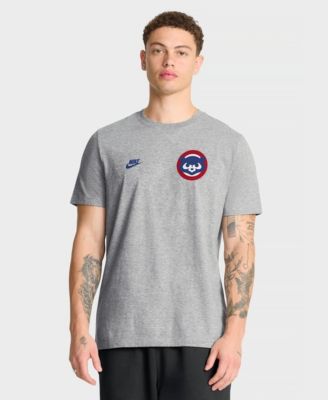 Men's Heather Gray Chicago Cubs Cooperstown 2-Hit T-Shirt