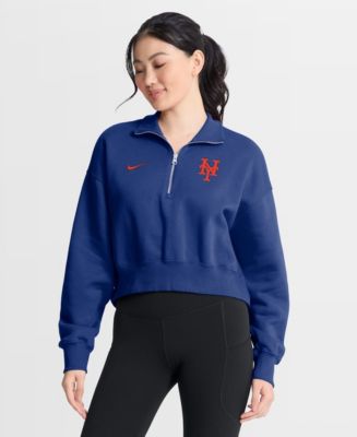 J6263 美品 マーク&ロナ 22SSハーフジップモックネックトップス 紺48 Nike Women's Royal New York Mets Primetime Phoenix Fleece Half-Zip