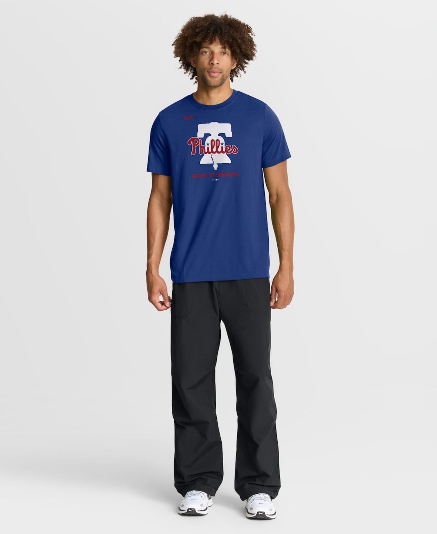 Мужская футболка Nike Royal Philadelphia Phillies Tri-Blend Logo — фото 3
