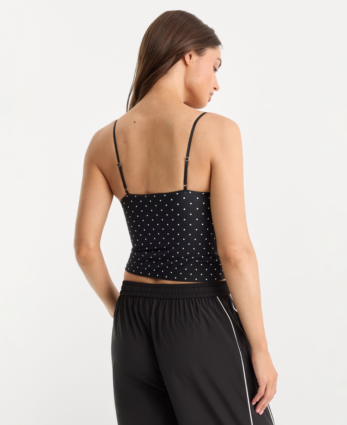 Женский топ Good American Pull-On Sleeveless Cami Top, цвет: Чёрный — фото 4