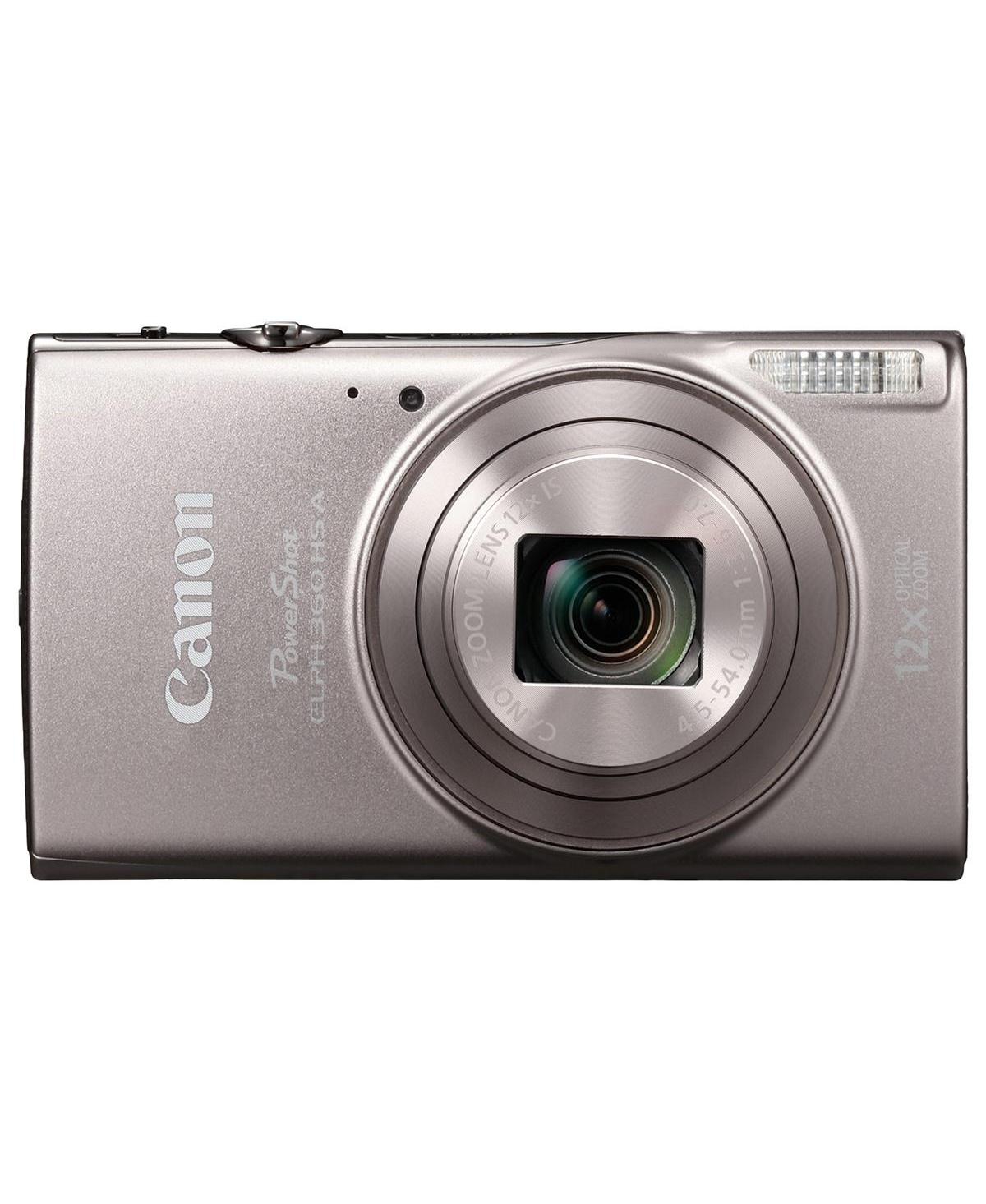 Canon PowerShot Elph 360 Hs Digital Camera Bundle with 64GB microSD Card, Sd Adapter, Usb Card Reader, Slinger Hardshell Camera Case, Battery