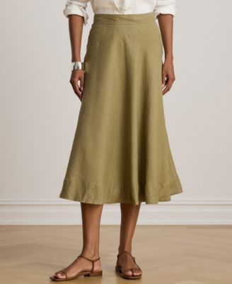 Petite Drapey A-Line Midi Skirt