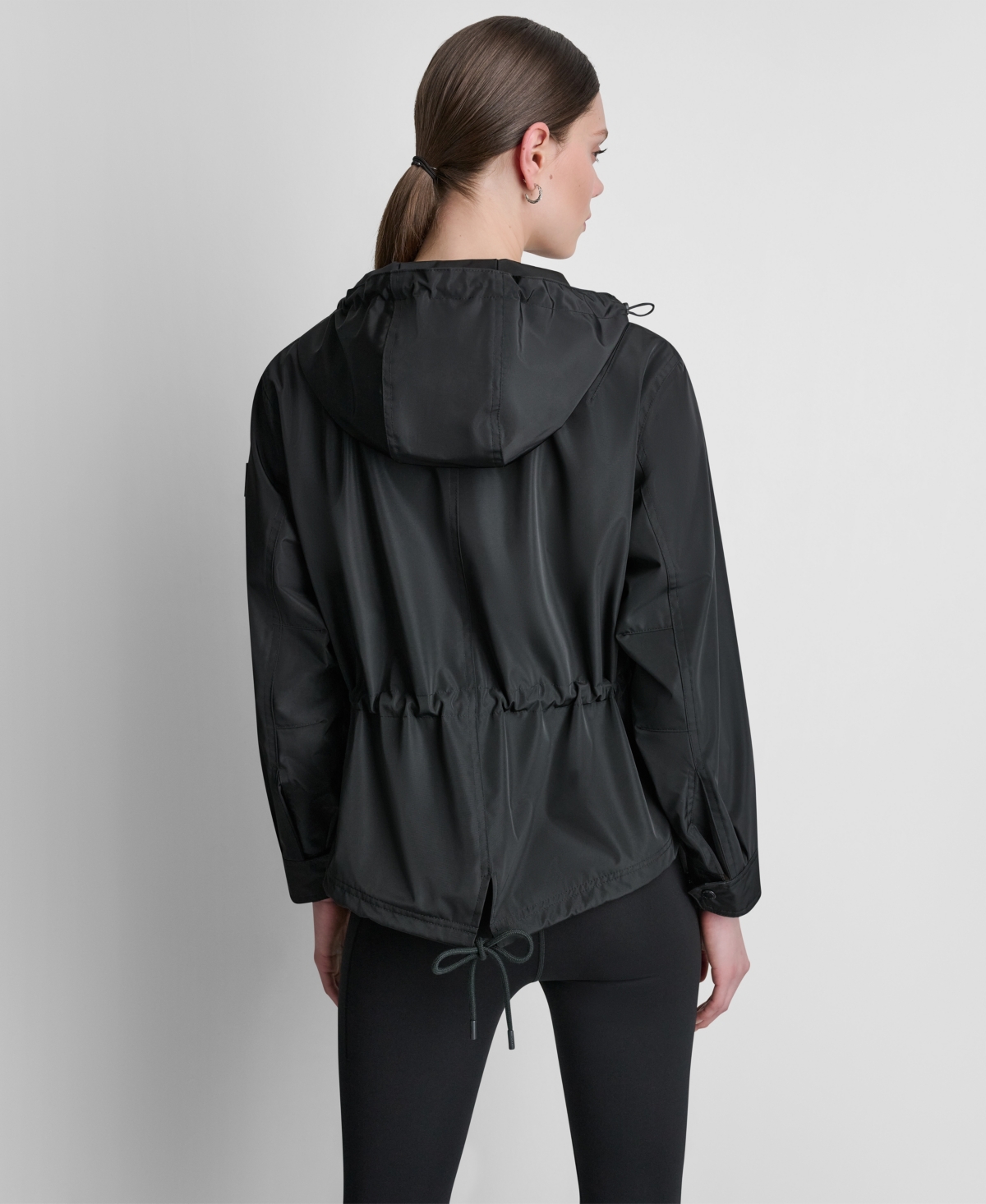 Dkny Sport Women's Cropped High-Low Hooded Jacket