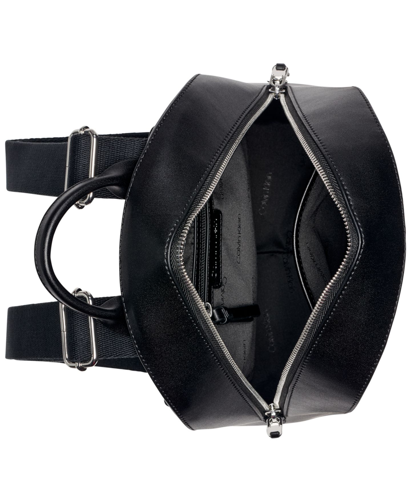 Рюкзак Calvin Klein Kyren Zipper Messenger, цвет: Чёрный / Серебряный — фото 2