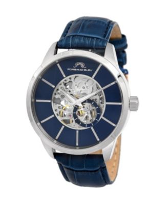 Men's Cassius Automatic Genuine Leather Band Watch 802ACAL