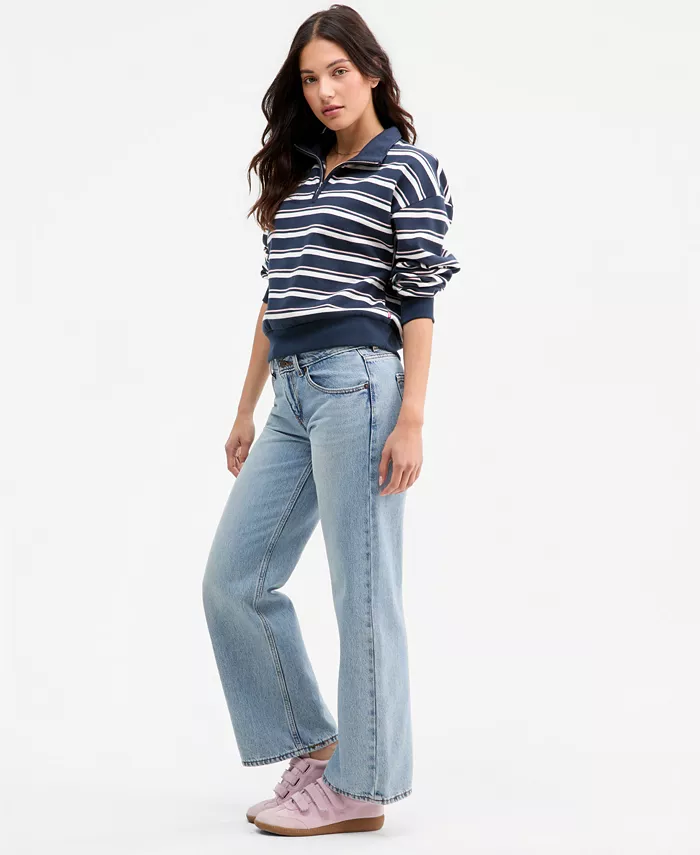 Women's Super-Low Double-Button Relaxed-Fit Denim Jeans - thumbnail 7