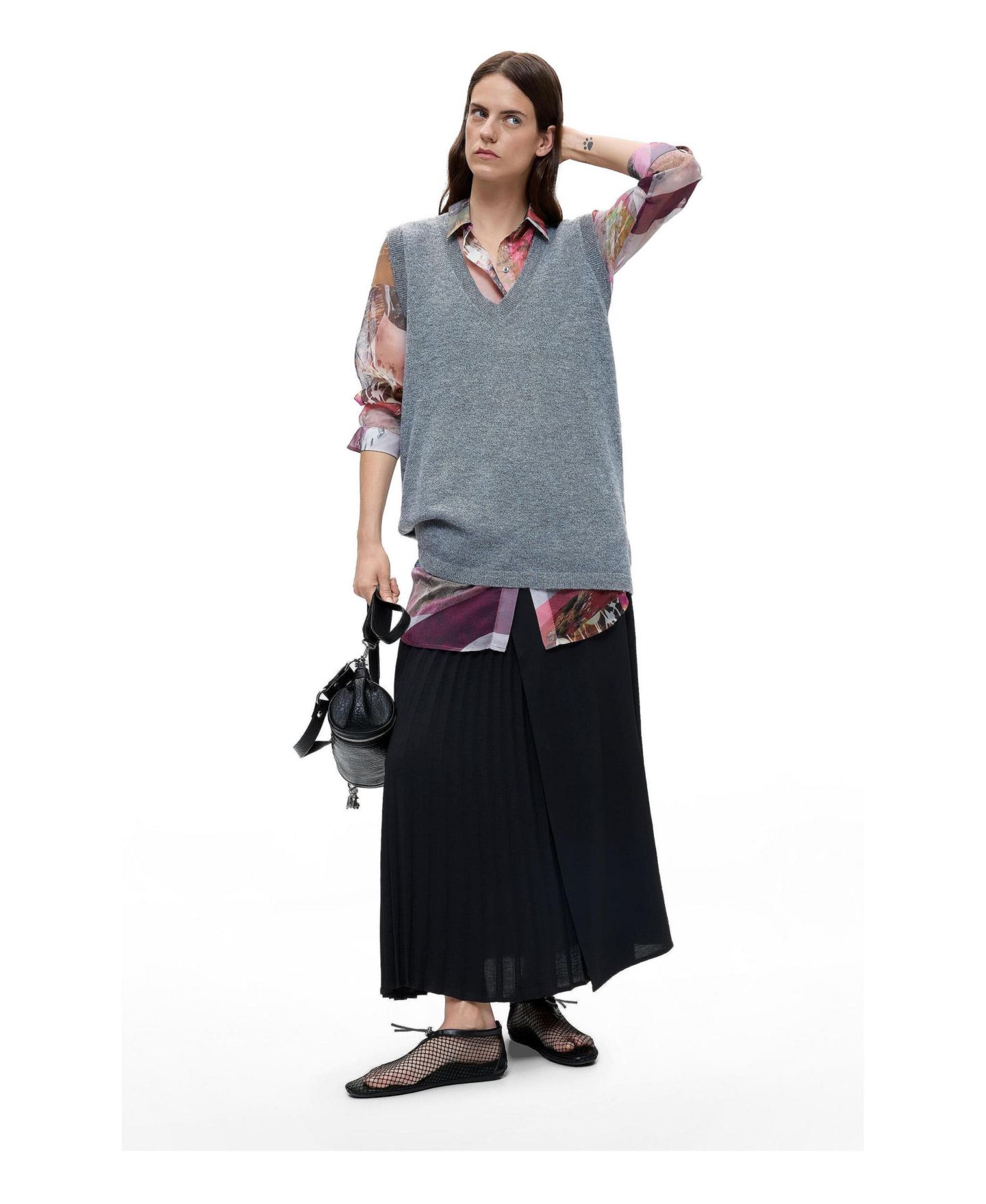 Женское платье Desigual Combined Shirt Dress, цвет: Тёмный серый — фото 2