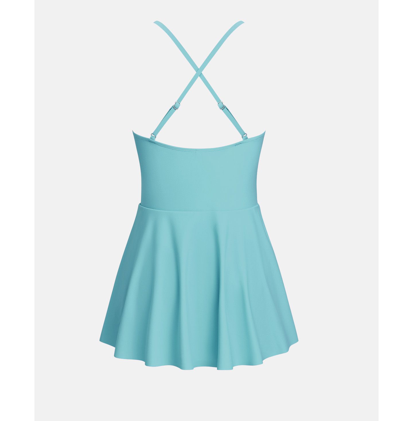 Женская юбка Cupshe V-Neck Cross-Back Straps Swim Skirt, цвет: Пастельный синий — фото 5