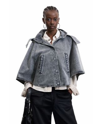 Women's Poncho denim 100% cotton
