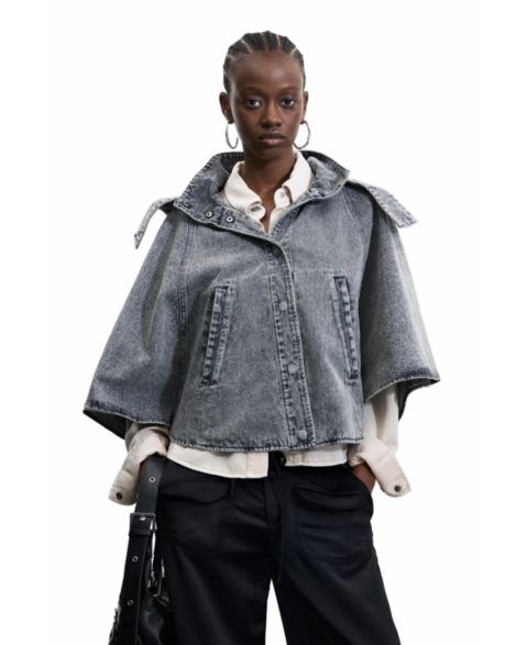 Женские куртки Desigual Women's Poncho denim 100% cotton