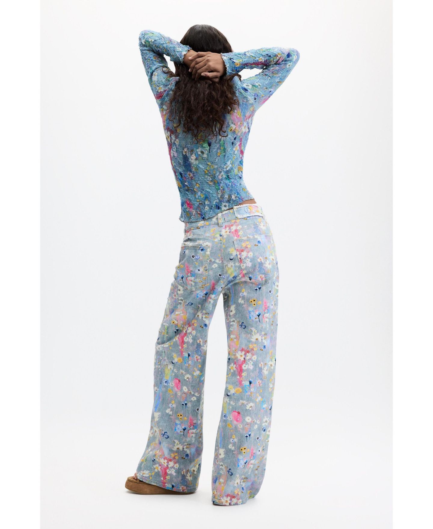 Женские джинсы Desigual Wide Leg, цвет: Серый — фото 5
