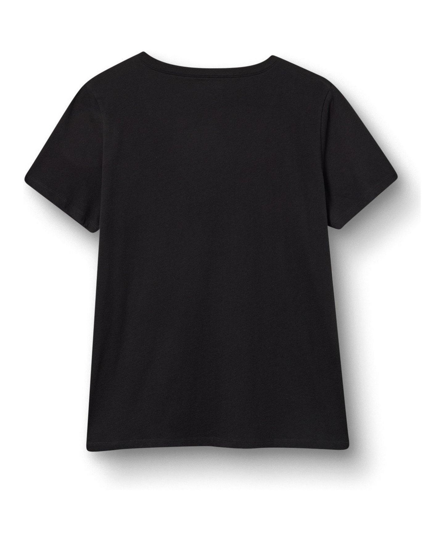 Женская футболка Torrid Plus Size Classic Cotton V-Neck, цвет: Глубокий чёрный — фото 3
