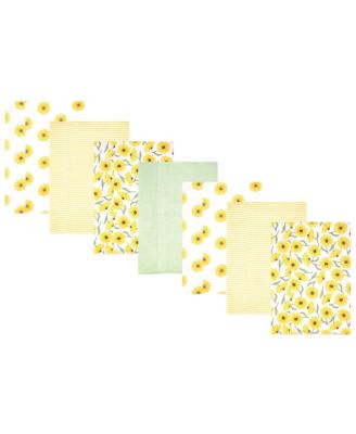 Girl Cotton Poly Flannel Burp Cloths 7-Pack