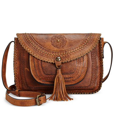 Patricia Nash Distressed Vintage Beaumont Flap Crossbody - Handbags & Accessories - Macy&#39;s