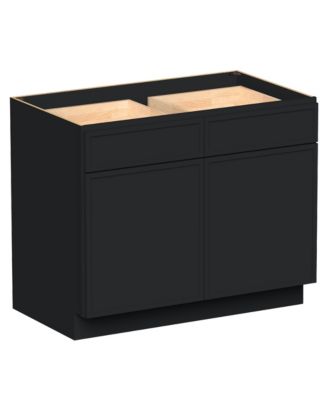 42 Inch Wide Standard Base Cabinet, Ready to Assemble Kitchen Cabinet with Solid Wood Frame, Soft-Close Slides and Hinges