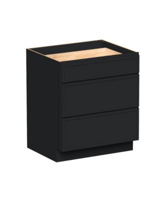 33 Inch Wide 3-Drawers Base Cabinets, Ready to Assemble Kitchen Cabinet with Solid Wood Frame, Soft-Close Slides and Hinges