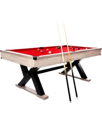 7FT Pool Table Set, Billiard Table with Cues, Balls, Chalk and Accessories, Heavy Duty Game Table for Home