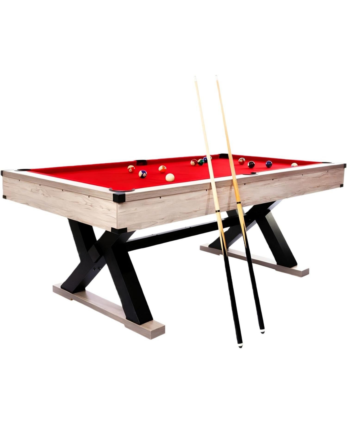 Xo 7FT Pool Table Set, Billiard Table with Cues, Balls, Chalk and Accessories, Heavy Duty Game Table for Home