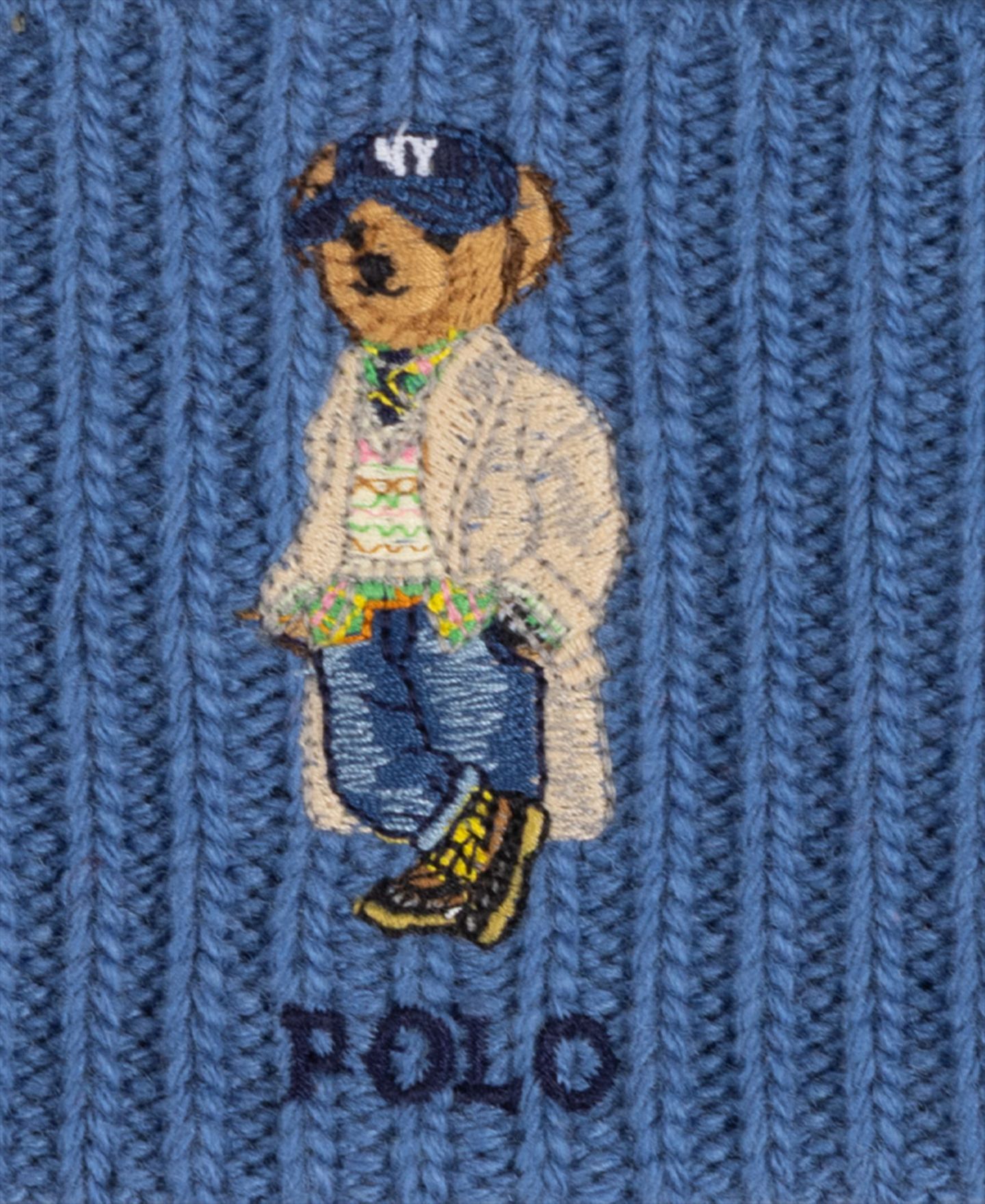 Мужская шапка Polo Ralph Lauren Litchfield Bear Beanie, цвет: Синий — фото 3