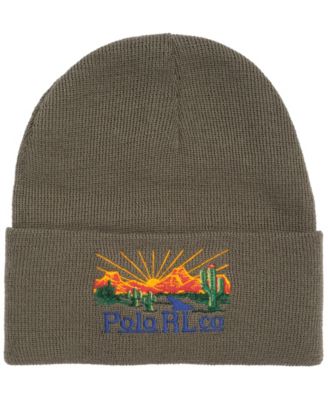 Men's Tropical Embroidered Polo Beanie