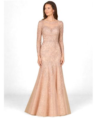 Women's Long Sleeve, Mermaid Lace Gown