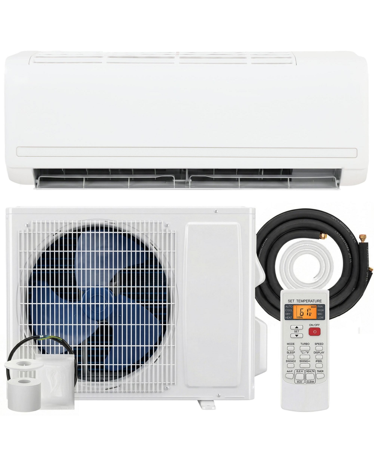 Homcom 12000 Btu Mini Split Air Conditioner, 22 SEER2 115V Ductless Ac Unit