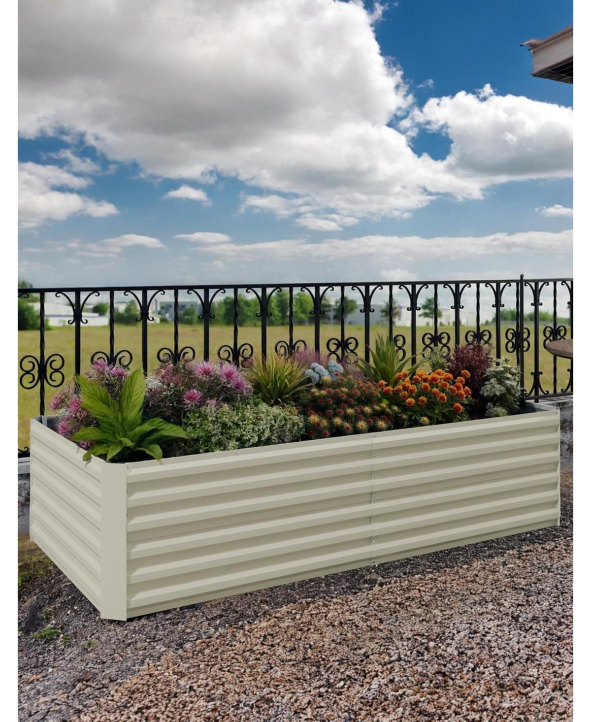 Xo 2-Pack 8x4x2FT Galvanized Raised Garden Bed, Deep Metal Planter Boxes for Vegetables Herbs Flowers