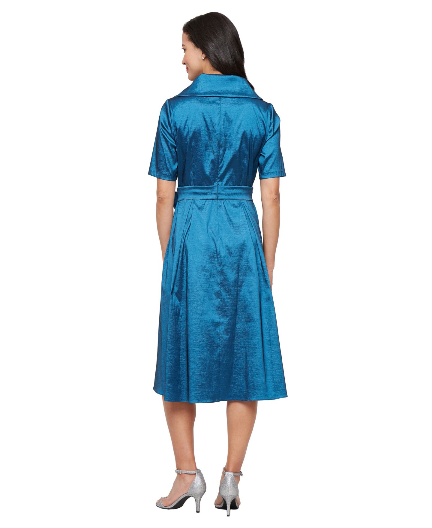 Женское платье Alex Evenings Portrait Collar, цвет: Глубокий синий — фото 3