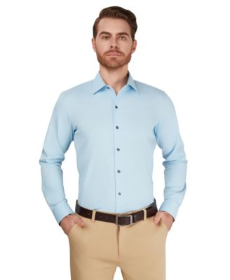Men's Slim-Fit Solid Dress Shirt