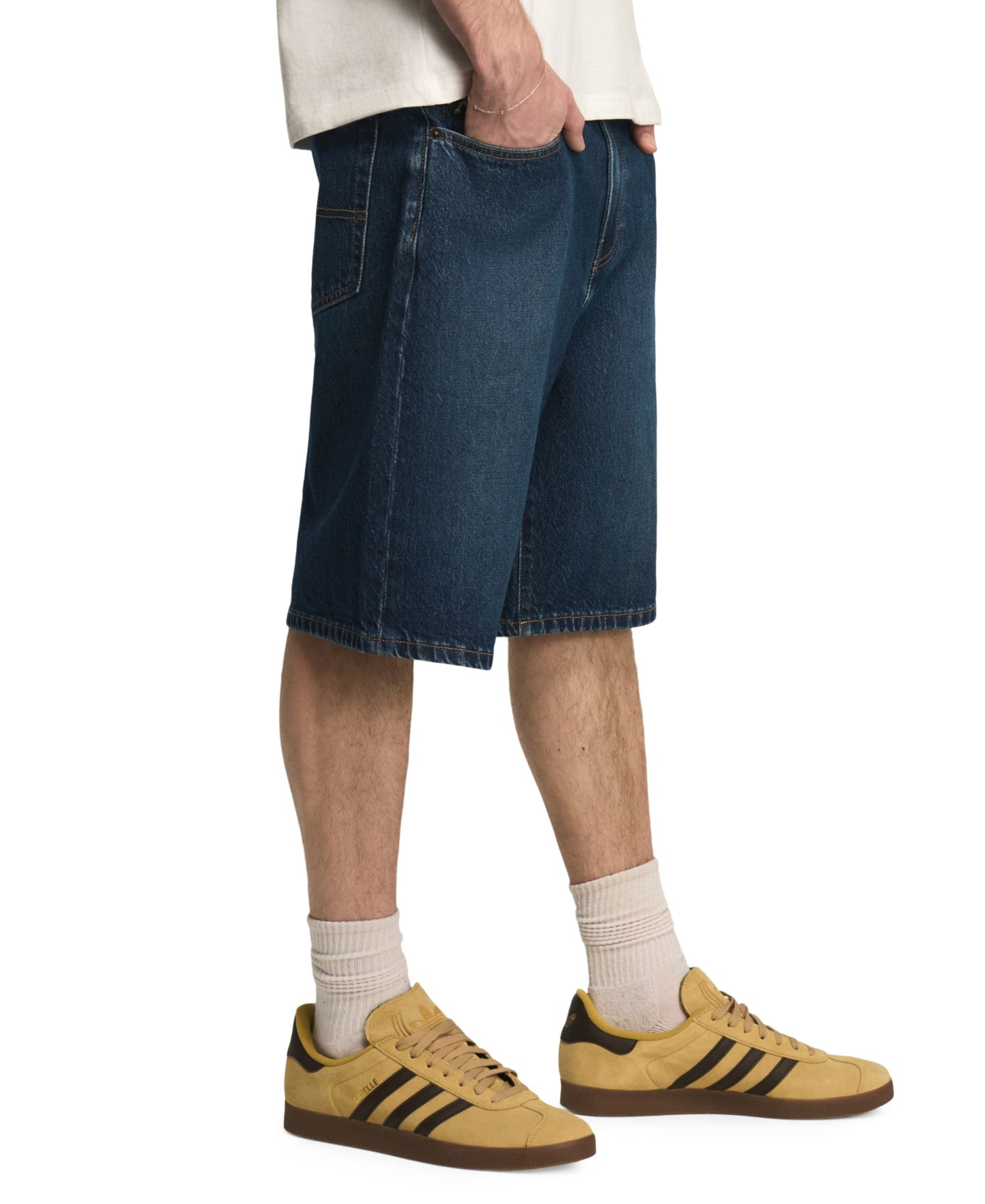 Мужские шорты Lucky Brand 11" Baggy Dark Matter Denim Shorts, цвет: Тёмный варёный — фото 3