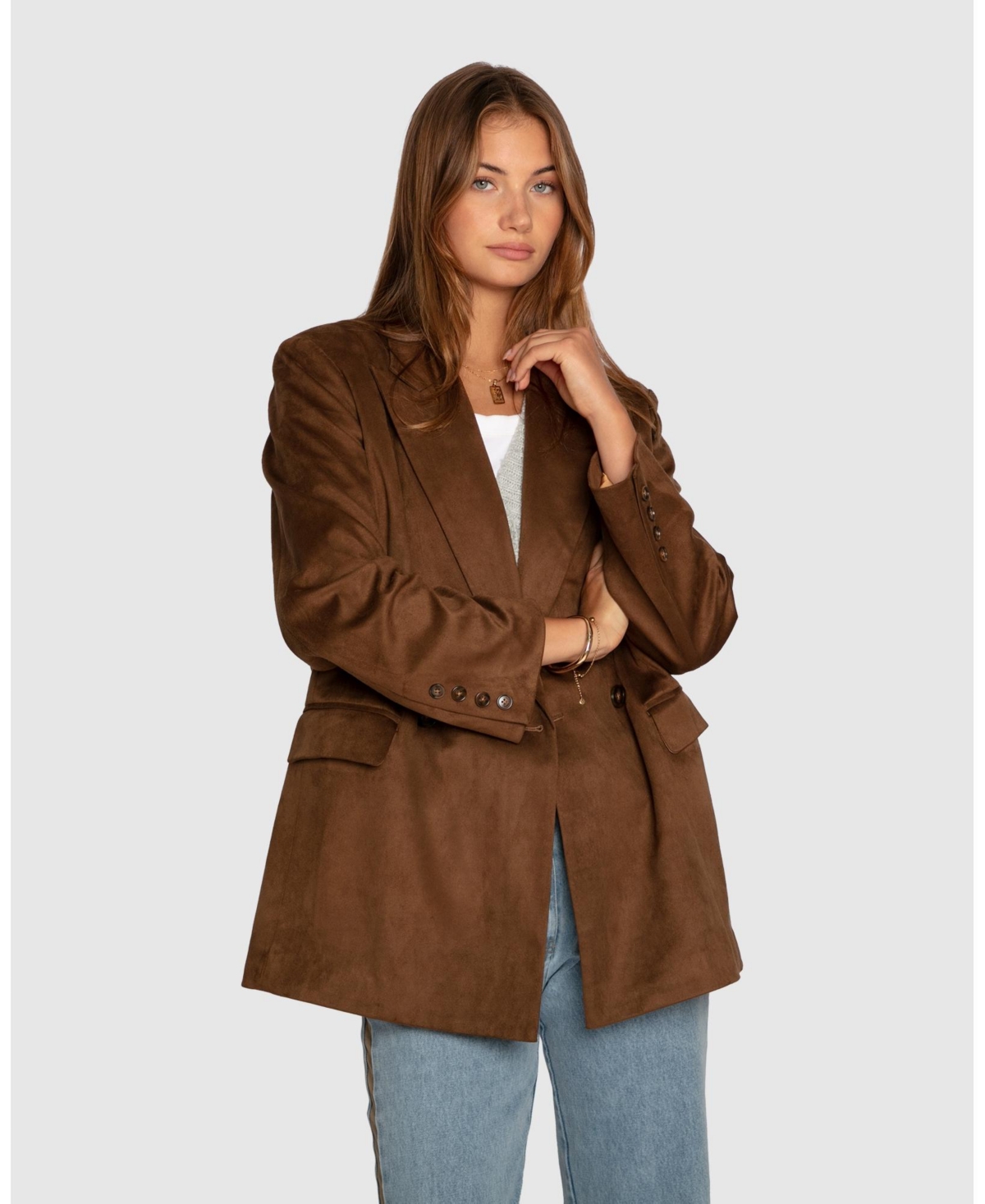 Belle & Bloom Women's Charmer Faux Suede Blazer