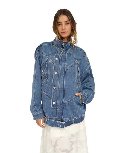 Женские куртки Belle & Bloom Belle and Bloom Downtown Denim Oversized Jacket