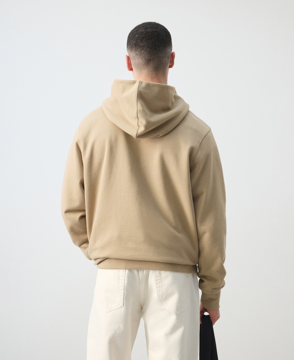 Mango Men's Cotton Printed Hooded Sweatshirt