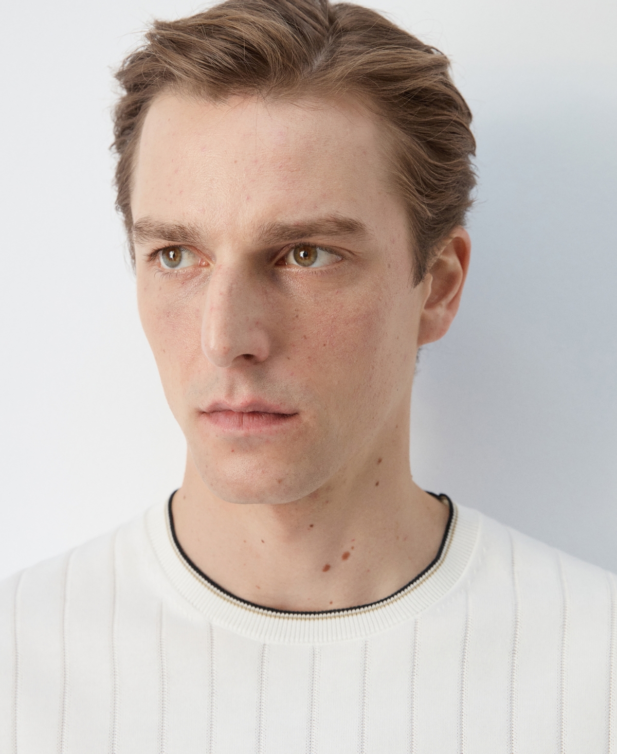 Mango Men's Fine-Knit Cotton T-Shirt