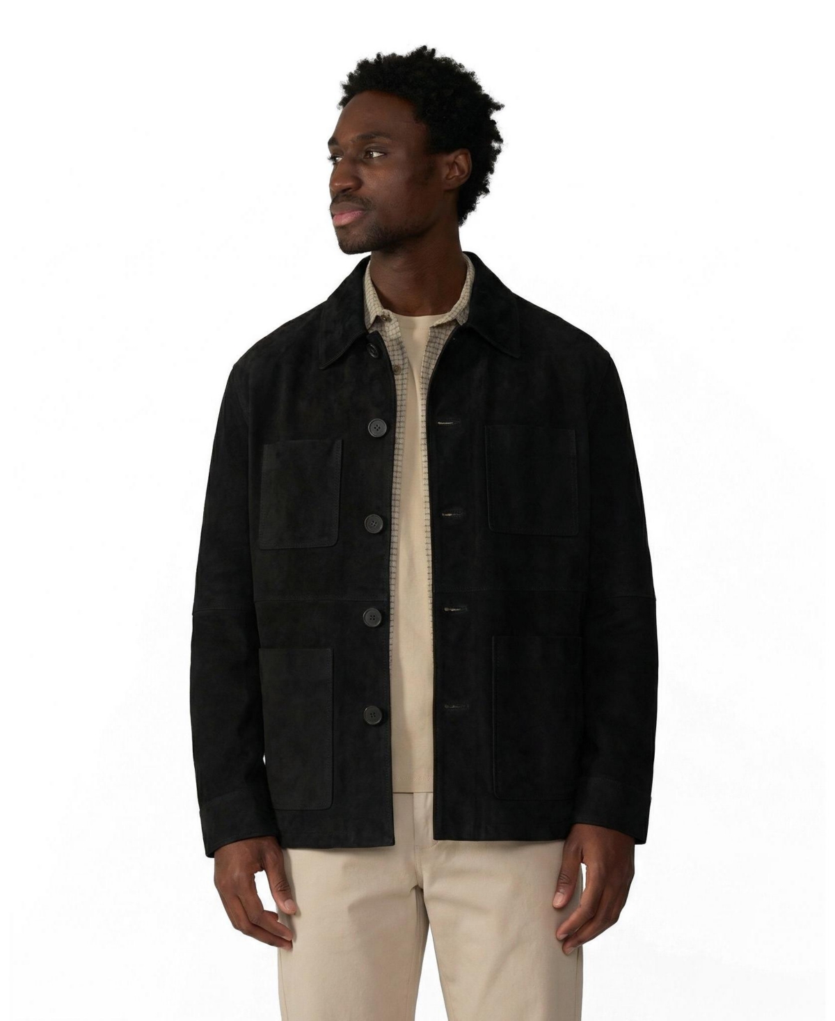 Furniq Uk Men's Suede Jacket