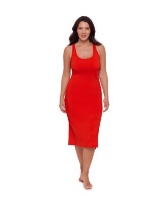 Women's Rib Swimsuit Coverup Dress