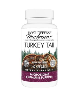 Host Defense Turkey Tail Capsules - Digestive Health Immune Response Support Supplement - Mushroom Supplement for Gastrointestinal Gut Microbiome 25$