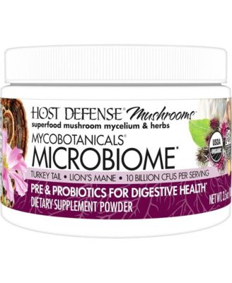 Host Defense MycoBotanicals Microbiome Powder - Digestive & Immune Health Support Supplement - Gut Health Supplement with Turkey Tail, Lion's Mane & R